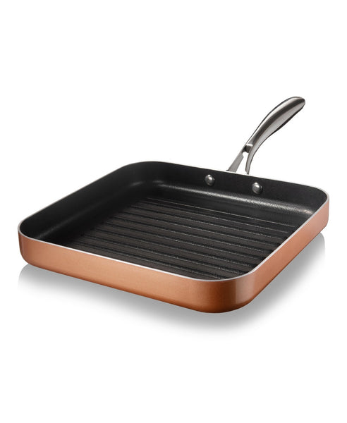 Gotham Steel Copper Cast Textured 10.5'' Nonstick Square Griddle Pan &  Reviews