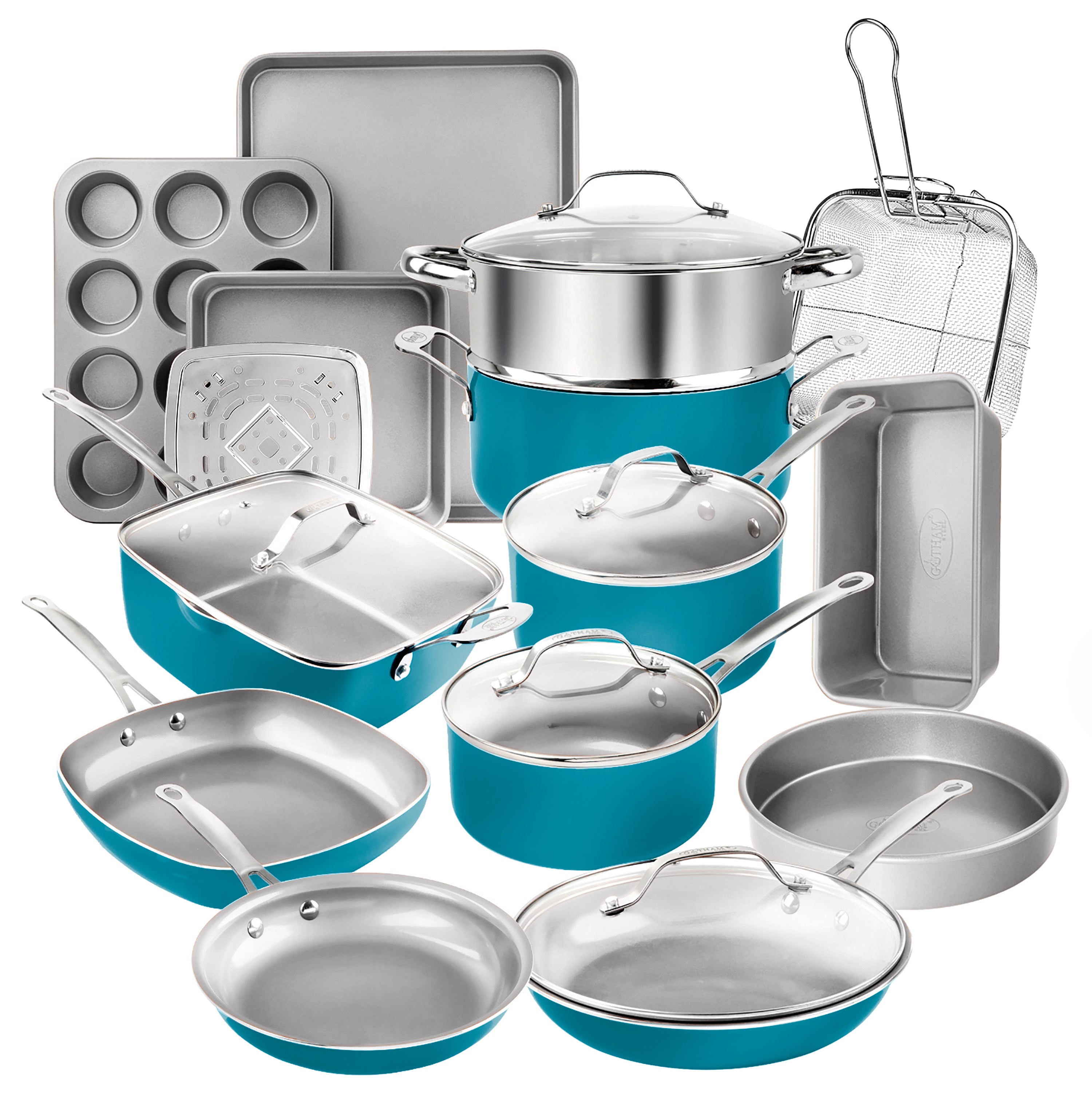 Blue Diamond 20 Pc. Cookware Set, Non-stick, Household